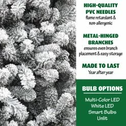 New! Fraser Hill Farm 6.5 ft. Flocked Alaskan Pine Tree, FFAF065-0SN 13 New! Fraser Hill Farm 6.5 ft. Flocked Alaskan Pine Tree, FFAF065-0SN -Fraser Hill Farm Sales Store 1375791 A2