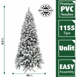 New! Fraser Hill Farm 6.5 ft. Flocked Alaskan Pine Tree, FFAF065-0SN 15 New! Fraser Hill Farm 6.5 ft. Flocked Alaskan Pine Tree, FFAF065-0SN -Fraser Hill Farm Sales Store 1375791 A4