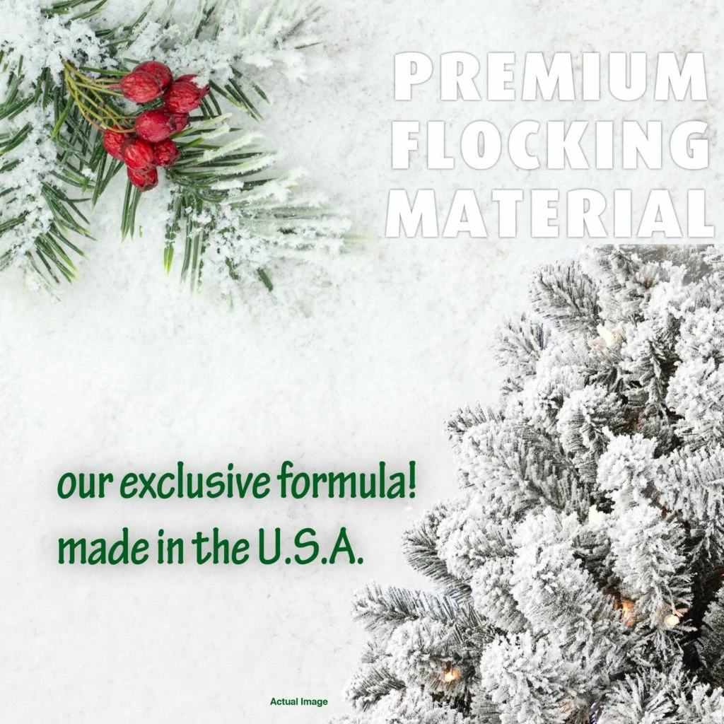 Fraser Hill Farm 7.5 ft. Flocked Alaskan Pine Tree, FFAF075-5SN 4 Fraser Hill Farm 7.5 ft. Flocked Alaskan Pine Tree, FFAF075-5SN - Image 2