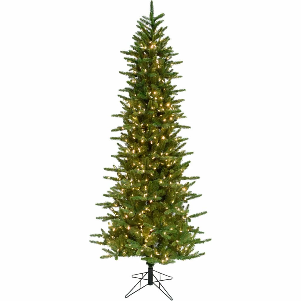 Fraser Hill Farm 7.5 ft. Carmel Pine Slim Artificial Tree, FFCP075-3GR 4 Fraser Hill Farm 7.5 ft. Carmel Pine Slim Artificial Tree, FFCP075-3GR - Image 2