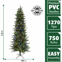 Fraser Hill Farm 7.5 ft. Carmel Pine Slim Artificial Tree, FFCP075-6GR 14 Fraser Hill Farm 7.5 ft. Carmel Pine Slim Artificial Tree, FFCP075-6GR -Fraser Hill Farm Sales Store 1375827 A4