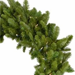 Fraser Hill Farm 36 in. Grandland Artificial Wreath, Pre-Strung with 100 Clear LED Bulbs, FFGT036W-5GR -Fraser Hill Farm Sales Store 1375839 A1