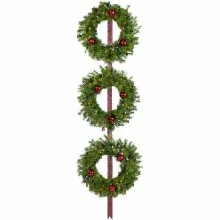 Fraser Hill Farm 20 in. Holly Berry Wreaths, Set of 3