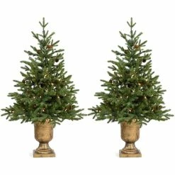 Fraser Hill Farm Set of Two 3 ft. Noble Fir Trees, FFNF042-5GRB/SET2