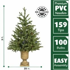 Fraser Hill Farm 3 ft. Noble Fir Artificial Tree, FFNF042-6GRB -Fraser Hill Farm Sales Store 1375876 A2