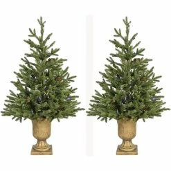 Fraser Hill Farm Set of Two 3 ft. Noble Fir Trees, FFNF042-6GRB/SET2