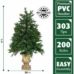 Fraser Hill Farm 4 ft. Noble Fir Artificial Tree, FFNF056-5GRB -Fraser Hill Farm Sales Store 1375880 A3