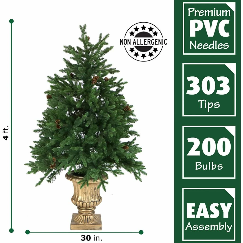 Fraser Hill Farm 4 ft. Noble Fir Artificial Tree, FFNF056-6GRB 6 Fraser Hill Farm 4 ft. Noble Fir Artificial Tree, FFNF056-6GRB - Image 4
