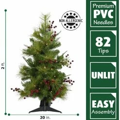 Fraser Hill Farm 2 ft. Newberry Pine Artificial Trees, FFNP028-5GRB 10 Fraser Hill Farm 2 ft. Newberry Pine Artificial Trees, FFNP028-5GRB -Fraser Hill Farm Sales Store 1375884 A3