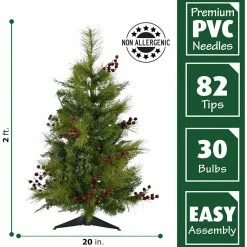 Fraser Hill Farm 2 ft. Newberry Pine Artificial Tree, FFNP028-6GRB 8 Fraser Hill Farm 2 ft. Newberry Pine Artificial Tree, FFNP028-6GRB -Fraser Hill Farm Sales Store 1375886 A2