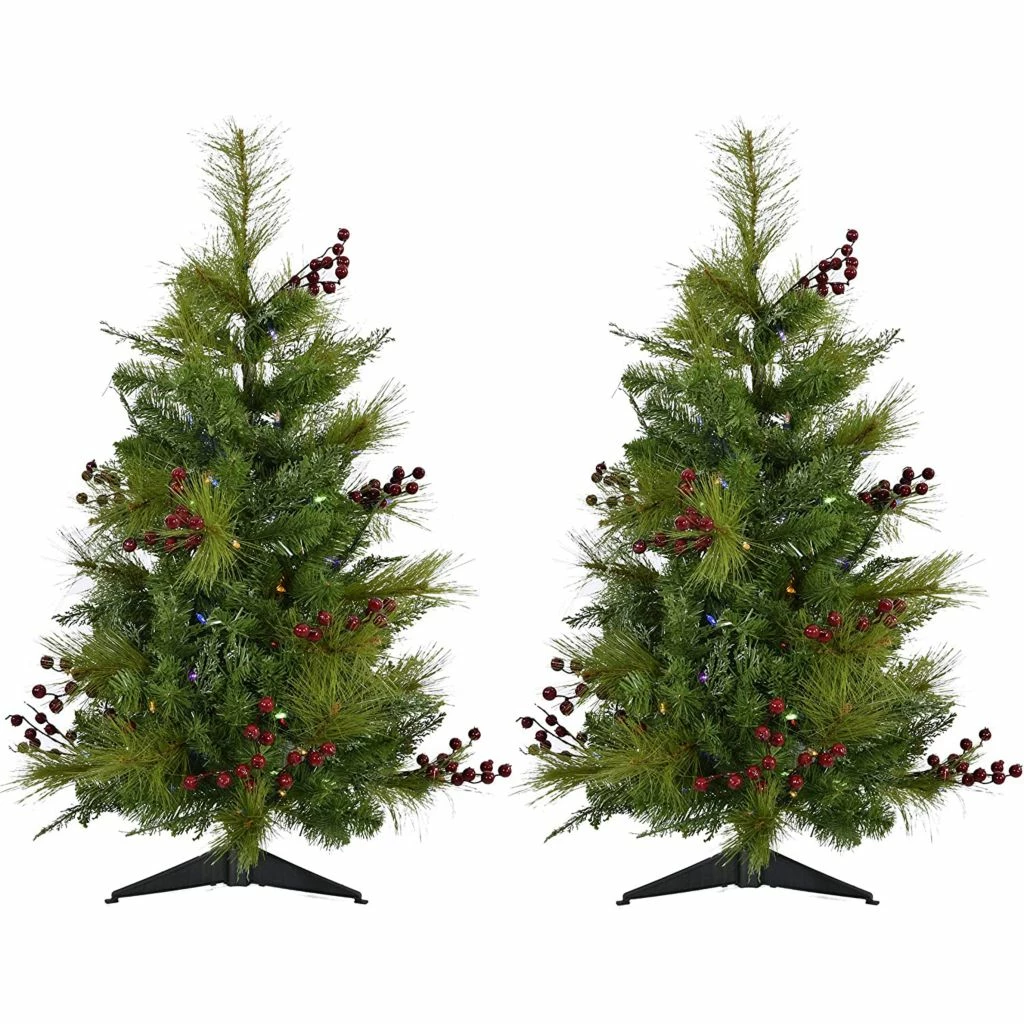 Fraser Hill Farm Set of Two 2 ft. Artificial Trees, FFNP028-6GRB/SET2 3 Fraser Hill Farm Set of Two 2 ft. Artificial Trees, FFNP028-6GRB/SET2