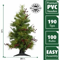 Fraser Hill Farm 3 ft. Newberry Pine Artificial Tree, FFNP042-5GRB -Fraser Hill Farm Sales Store 1375891 A4