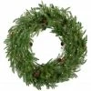 Fraser Hill Farm 48 in. Norway Pine Artificial Wreath, Pre-Strung with 100 Clear LED Bulbs, FFNP048W-5GR