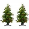 Fraser Hill Farm Set of Two 4 ft. Newberry Artificial Trees, FFNP056-5GRB/SET2 -Fraser Hill Farm Sales Store 1375899
