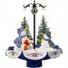 Fraser Hill Farm 29 in. Musical Snowman Family Scene Blue, FSSM029ABLU -Fraser Hill Farm Sales Store 1375924