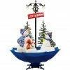 Fraser Hill Farm 67 in. Musical Snowman Family Scene Decoration, Blue, FSSM075A-BLU -Fraser Hill Farm Sales Store 1375925