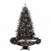 Fraser Hill Farm Black and Silver 75 in. Snowing Musical Tree, FSTR075A-BLK 1 Fraser Hill Farm Black and Silver 75 in. Snowing Musical Tree, FSTR075A-BLK -Fraser Hill Farm Sales Store 1375928