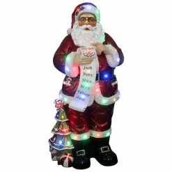 Fraser Hill Farm 4 ft. Santa with List Decor, FFRS052-SC1-RD