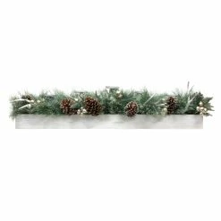Fraser Hill Farm 42 in. 5-Candle Holder Centerpiece w/ Greenery and Pinecones w/ Antlers in Wooden Box, FF042CHTT001-0GR -Fraser Hill Farm Sales Store 1647558 A4