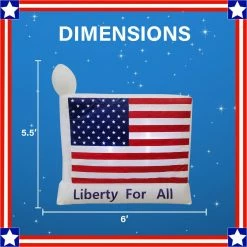 Fraser Hill Farm 6 ft. Wide American Flag Outdoor Inflatable, Liberty for All, Outdoor Inflatable w/ Lights, FHINAMFLAG061-L -Fraser Hill Farm Sales Store 1702291 A2