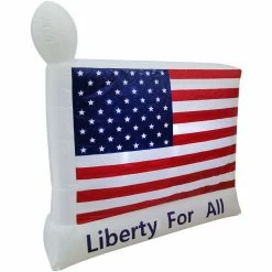 Fraser Hill Farm 6 ft. Wide American Flag Outdoor Inflatable, Liberty for All, Outdoor Inflatable w/ Lights, FHINAMFLAG061-L -Fraser Hill Farm Sales Store 1702291 A3