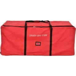 Fraser Hill Farm 3-Wheel Rolling Storage Bag for Christmas Trees Up to 9 ft., Red, FFSBTR060-RD