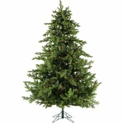 Fraser Hill Farm 6.5 ft. Foxtail Pine Christmas Tree with Multi-Color LED String Lighting, FFFX065-6GR