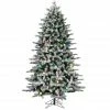 Fraser Hill Farm 7.5 ft. Full White Tail Pine Snow-Flocked Christmas Tree with Colorful G40 Bulbs, FFWTF075-6SN -Fraser Hill Farm Sales Store 1857675