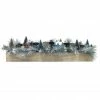 Fraser Hill Farm 42 in. 5-Candle Holder Centerpiece, Frosted Branches, Bottlebrush Trees/Houses, Wooden Box, FF042CHTT007-0MLT