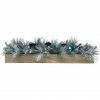Fraser Hill Farm 42 in. 5 Candle Holder Centerpiece with Frosted Pine Branches and Blue Ornaments, Wooden Box, FF042CHTT012-0BL -Fraser Hill Farm Sales Store 1857691