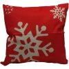 Fraser Hill Farm 15.5 in. Snowflake Accent Pillow, Red/White, FHFXMASPLW-RED1 2 Fraser Hill Farm 15.5 in. Snowflake Accent Pillow, Red/White, FHFXMASPLW-RED1 -Fraser Hill Farm Sales Store 1857720