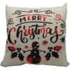 Fraser Hill Farm 15.5 in. Merry Christmas Accent Pillow, Indoor Holiday Decoration, Buffalo Plaid Snowman, FHFXMASPLW-WHT5 -Fraser Hill Farm Sales Store 1857727