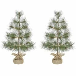Fraser Hill Farm 6.5 ft. Flocked Silverton Fir Christmas Tree with Clear LED String Lighting, FFSF065-5SN