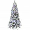 Fraser Hill Farm 7.5 ft. Flocked Silverton Fir Christmas Tree with Multi-Color LED String Lighting, FFSF075-6SN 1 Fraser Hill Farm 7.5 ft. Flocked Silverton Fir Christmas Tree with Multi-Color LED String Lighting, FFSF075-6SN -Fraser Hill Farm Sales Store 1857756